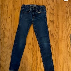 AE Dark Wash Super Stretch Jegging
